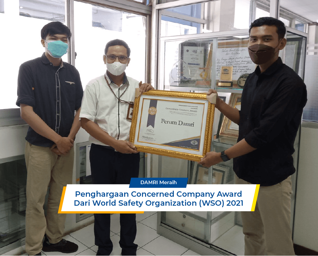 DAMRI Meraih Penghargaan Concerned Company Award Dari World Safety Organization (WSO) 2021